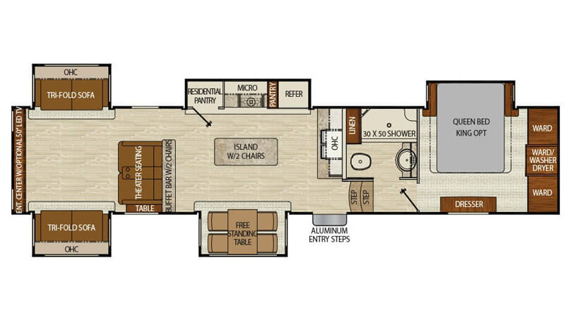 Floorplan of the Coachmen Chaparral